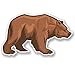 Price comparison product image 2 x 10cm/100mm Brown Bear Vinyl Sticker Decal Laptop Travel Luggage Car iPad Sign Fun #4785