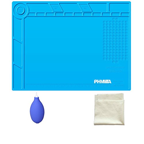 Tappetino per Saldatura in Silicone Saldatore Solder Mat Resistente al calore loetmatte 530? for Heat Gun BGA mini stazione saldatura riparazione tappetino isolante lavoro Pad orologio