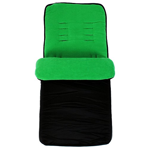 Universal Footmuff To Fit Icandy - Black/Leaf (Dark Green)
