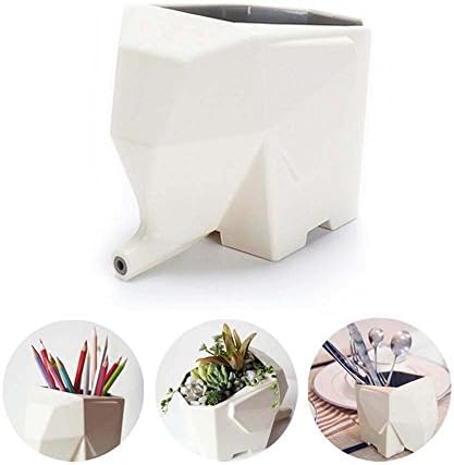 Toothbrush Holder Cute Elephant Style Plastic Cutlery Drainer Cosmetic Storage Holder Organizer Box for Home Kitchen Bathroom Toothbrush Comb pen spoon Small Accessories