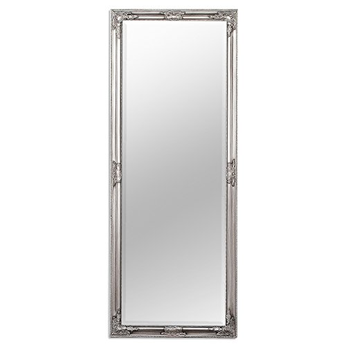 Wandspiegel SILBER Antik BAROCK DESIGN SPIEGEL POMPÖS HOLZRAHMEN Bessa 180x70cm