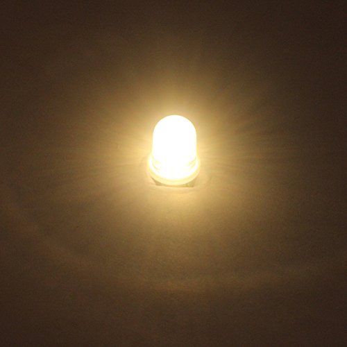 GutReise 10pcs e10 3v 4.5v 6v 12v 24v spot led birne lampen warm weiß ,gelb ,blau, grün, rot ,kalt weiße + 10pcs e10 basis (24 v, Warm – weiß) - 3