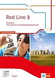 Red Line 3. Ausgabe Bayern: Workbook mit Audio-CD und Vokabelübungssoftware Klasse 7 (Red Line. Ausgabe für Bayern ab 2017) by 