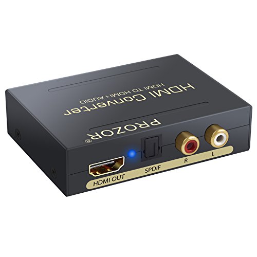 Proster Digital Audio Konverter Digitaler HDMI zu HDMI SPDIF/Toslink RCA L/R Audio Konverter Adapter optikaler Ausgang mit USB Kabel bis zu 1080P für Apple TV Blu-ray Player Xbox One - 9