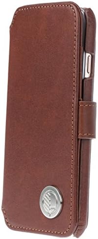 Drew Lennox iPhone 6 Wallet Case in gorgeous British Real Leather. Premium iPhone 6S and 6 Leather Wallet Case with 3 Card Holder Slots. Pocket. Stand Function. The “Answer Rich Brown