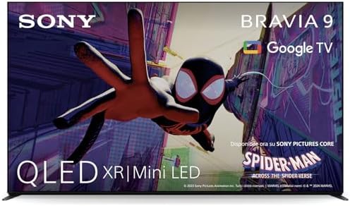 Sony BRAVIA 9 QLED (XR l Mini LED) 75 Pollici 4K HDR Google Smart TV | Gaming Menu per PlayStation 5, IMAX Enhanced, Dolby Vision Atmos, Chromecast, AirPlay, 120Hz 75XR90