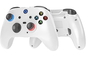 ＲＵＥＩＵＲＩ Switch Controller, Wireless Bluetooth Game Controller, 2.4Ghz Switch Controller Compatible with PC (Windows 7/8/10), Android, TV Box, iOS,Dual Vibration, Ideal for Gaming Enthusiasts (White)