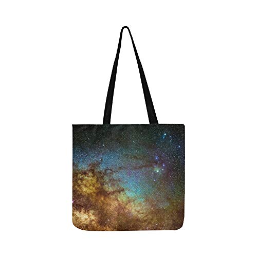 Picture Milkyway Galaxy Around Scorpius Area Canvas Tote Handbag Shoulder Bag Crossbody Bags Purses for Men and Women Shopping Tote