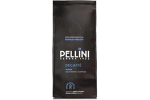 Pellini Decaffè Caffè Decaffeinato Macinato Moka – Caffè Decaffeinato Aromatico, con Note di Frutta Secca, Tostatura Lenta, Espresso Italiano Cremoso, 185g