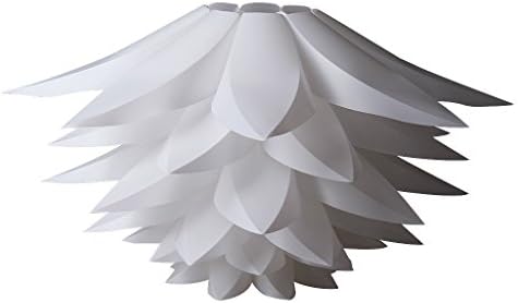 DIY Lotus Lampshade White - MIRI Puzzle IQ Ceiling Pendant Lampshade Chandelier Room Decoration White / Diameter: 53 cm (21 Inches)