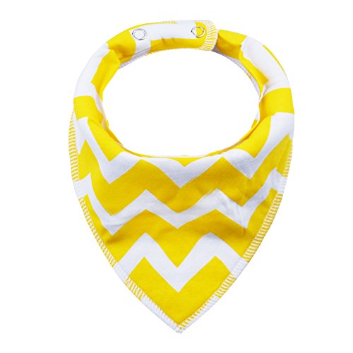 iZiv 4er Set Baby Bandana Geifer Lätzchen mit Justierbarem Druckknöpfen, Wasserdichte TPU Auskleidung für 0-2 Jahre - 2