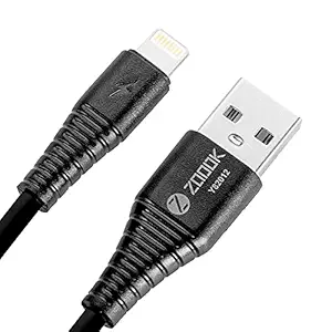 Zoook Charging Cable for iPhone and iPad 3A Fast Charge and Sync Cable 1.2 Meter (Chargepro-I, Black)