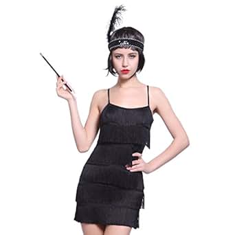 20er Fransen Flapper Kleider Fransenkleid Tanzkleid ...