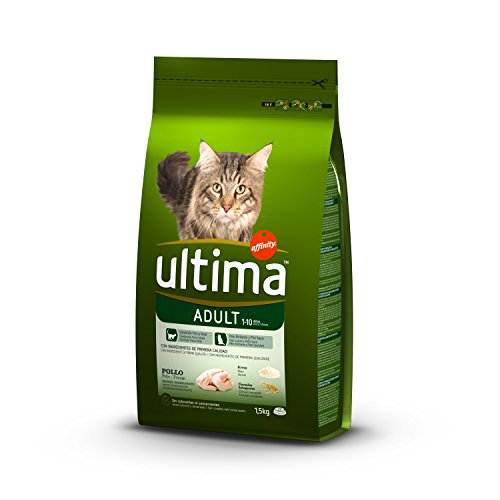 Ultima II Pienso para Gatos Adultos con Pollo - Pack de 4 x 1,5 kg - Total: 6 kg - Paquete de 4 x 1500 gr - Total: 6000 gr