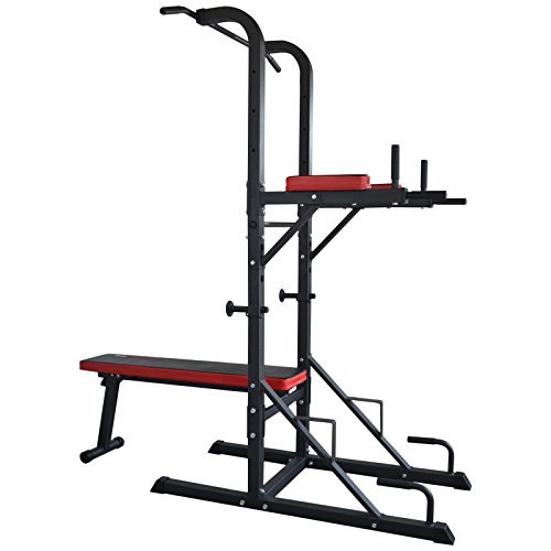 TrainHard Multistation mit Hantelbank Klimmzug Dipstation - 2