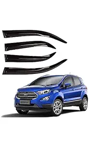 guruji system Bossy Car Rain Wind Door Visor Side Window Deflector Compatible for Ford Ecosport