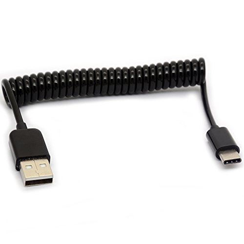 USB Typ C Kabel Coiled Spring Spiral Typ-C Stecker auf USB 2.0 Ein Stecker Verlängerungskabel Data Sync Ladegerät Lead für Nexus Macbook Google Chromebook Nokia N1 Tablet PC / Letv Smart Phone
