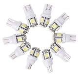 Voltaje: 12V Neuftech® 10 X Bombilla T10 5 LED 5050 SMD 12V Luz Coche Trasera Lámpara,Blanco
