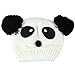 niceeshop(TM) White Cute Winter Warm Panda Hat Wool Knit Crochet Beanie Cap With 2 Balls for Baby Toddler Kid