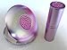 Pink / Lilac Brushed Metal Compact Mirror & Atomiser Gift Set - Encrusted With Pink Gems