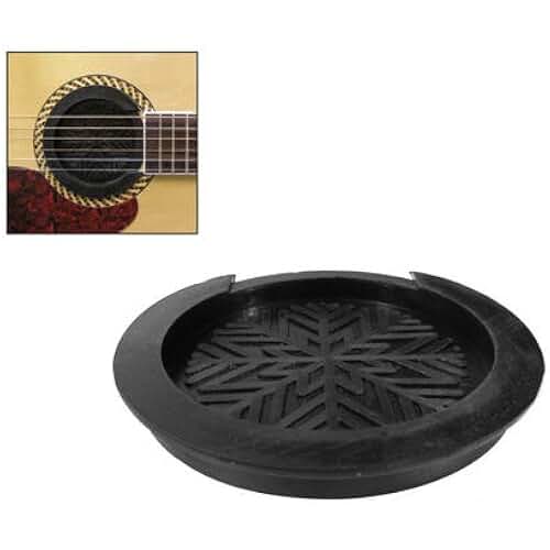 Coque Rosace Guitare Futheda - Silicore Noir 85mm Anti-Bruit Pour Guitare Électro-Acoustique