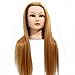 22" 90% Synthetic Hair Training Head Mannequin For Hairdressing & Make Up + Clamp #27
