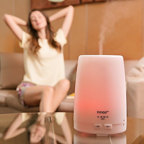 InnooTech Aroma Diffuser 300ml Diffusor Ultraschall Luftbefeuchter Kalten Nebel Technologie Abschaltautomatik Raumbefeuchter mit 7 LED Farbwechsel und Ebook für Babies Yoga Kinderzimmer Schlafzimmer Büro usw. - 4