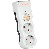 Tun&ccedil;matik Tsk19021 Current Protective Sockets, White, 2-Piece 1050 Joules