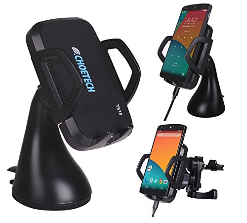 Caricatore Auto Wireless, CHOETECH Caricabatterie wireless Docking Station Supporto per Auto per Galaxy S8, S8 Plus,Note 8,S7 / S7 Edge / S6 Edge / Lumia 950xl / 950 e Dispositivi Abilitati al Qi