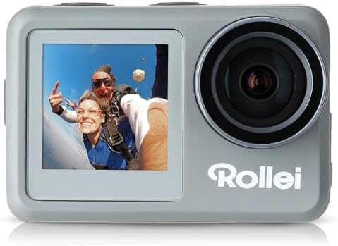 Rollei Fotocamera subacquea Action Cam 9s Plus I 4K 60fps con display selfie, stabilizzazione dell'immagine, time lapse, slow motion, funzione loop I impermeabile fino a 10 m, 65,5 x 43,8 x 26,5 mm