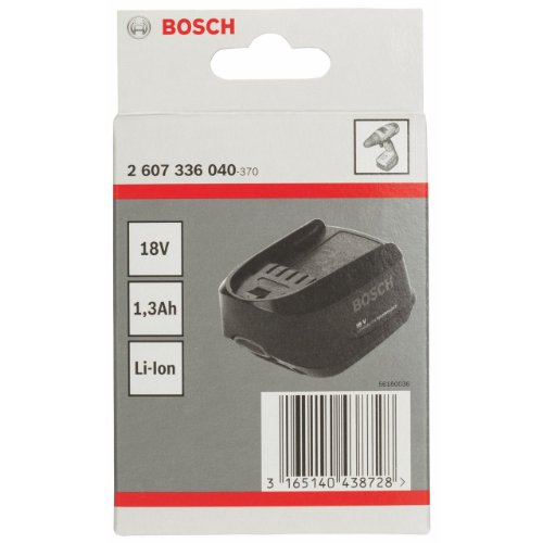 Bosch Professional Zubehör 2607336040 18-V-Einschubakkupack DIY, 1.3 Ah, Li Ion - 2