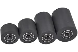 CIZIHUU 1pcs doppio cuscinetto poliuretanico della puleggia di poliuretano e puleggia PU cuscinetto rivestito in gomma,PUT30-30,698RS ID 8mm