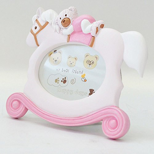 Giftgarden 5×8 Bilderrahmen in Pferdsform für Babyfotos Dekorahmen rosa - 5