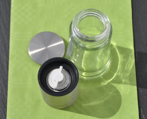 direct&friendly Gewürzmühle Pfeffermühle Salzmühle Glas und Edelstahl mit Keramikmahlwerk - 4