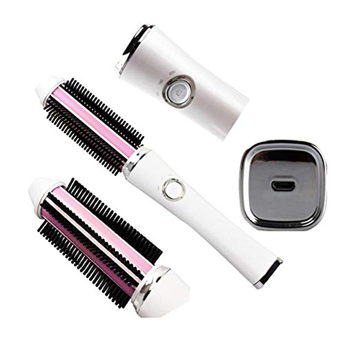 Mini White 2 In 1 Portable USB Rechargeable Wireless Hair Straightener Curler Brush Curling Iron Wand Mini White 2 In 1 Portable USB Rechargeable Wireless Hair Straightener Curler Brush Curling Iron Wand