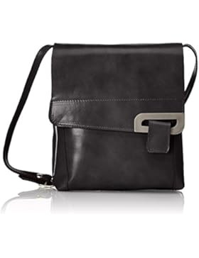 CTM Umhängetasche Unisex, 22x26x6cm, echtes Leder 100% Made in Italy