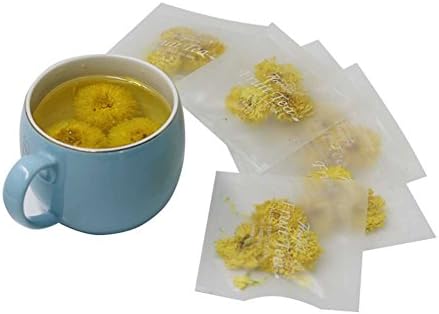 QSSM 100% Organic Yellow Chrysanthemum Tea Natural Ingredients No Additives Decaffeinated (Wuyuan Yellow Chrysanthemum, 12 Bags)