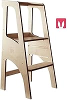 Bianconiglio Kids ® Evo 2019 Tour d'observation Montessori, réglable en Hauteur (Non Fini, Seulement du Bois Naturel)