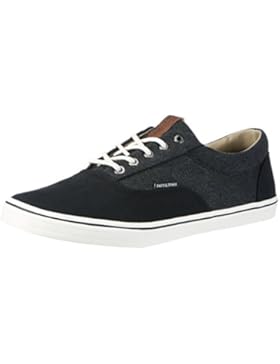 JACK & JONES Herren Jfwvision Washed Canvas Suede Mix Anthra Low-Top