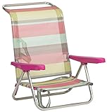 Plegable Alco 604ALF-1726 Silla Playa fibreline, Rayas, 79x65.5x26 cm