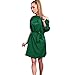Produktbild Langarm Kleid,Dragon Frauen aus Schulter Party Cocktail Mini Kleid mit Gürtel (M, Grün)
