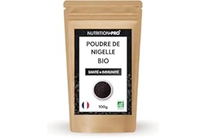NUTRITION-PRO Graines de nigelle bio en Poudre | Pureté certifiée | Qualité supérieure | Agriculture biologique | Fabriqué en France | Nutrition Pro (100, Grammes)