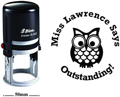 Customize Teacher Name Stamp with Outstanding-Rubber stamp - Round/Teacher Stamp