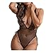 Produktbild Sexy Dessous für Damen Sexy Ouvert Babydoll Reizwäsche Tiefer V-Ausschnitt Halter Lingerie Bodysuit Sexy Body Dessous Rückenfrei Spitze Bodysuit Flitterwochen Urlaub Erotik Unterwäsche (M, Schwarz)