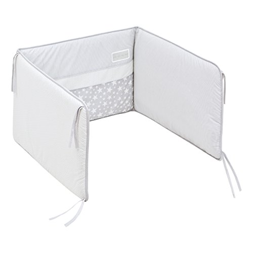Cambrass Cot Bumper (60 60 x 40 cm, Star Grey)