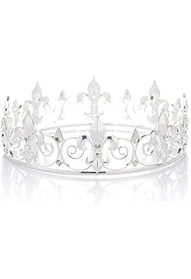 Diadème royal roi diadème en métal pour homme pour mariage, Halloween, costume d'anniversaire, accessoires de cheveux, Moyen, Alliage, Pas de gemme
