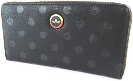 Zippered wallet + checkbook holder 'Nica'black peas - 23x12x2 cm (9.06''x4.72''x0.79'').