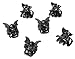 Set of 6 Mini 2cm Butterfly Hair Claws/Clips - Black