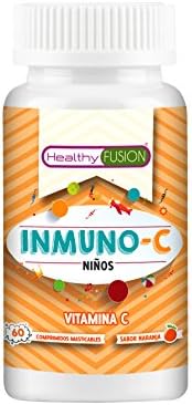 Vitamin C for Children that keeps the defences Strong, Protects the skin and promotes the healing of wounds – Vitamins in Tablets Chewable Orange Flavor – 60 units