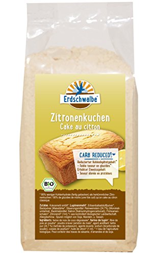 Preisvergleich Produktbild Erdschwalbe Bio Zitronenkuchen Bio-Backmischung - reduzierter Kohlenhydratgehalt - 160g
